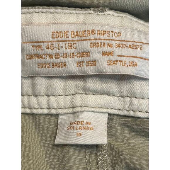 Eddie Bauer Womens Ripstop Light Khaki Cargo Adjustable Snap Cuffs Size 10 (8982 - Picture 7 of 8